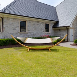 Large Quilted Sunbrella Fabric Hammock - Antique Beige