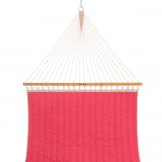 Large Quilted Bella-Dura Polyester Fabric Hammock - Cabana Twill Berry