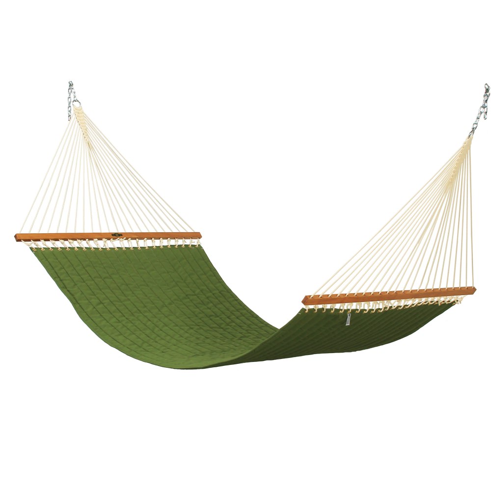 Large Quilted Duracord Fabric Hammock - Leaf Green