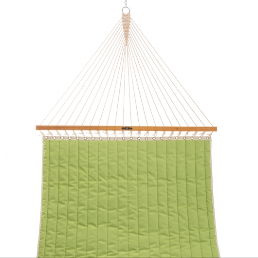 Large Quilted Bella-Dura Polyester Fabric Hammock - Cabana Twill Lime