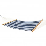 Large Quilted Fabric Hammock - Navy Stripe