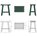 DURAWOOD® Poly Counter Height Saddle Stool