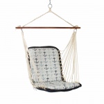 Polyester Cushioned Single Swing - Anchor Arbor Blue