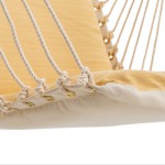 Premium Sunbrella Cushioned Single Swing - Dupione Cornsilk
