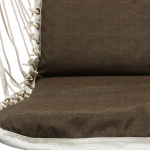 Polyester Cushioned Single Swing - Dominica Textured Harbor Brown