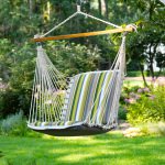 Sunbrella Single Cushion Swing - Carousel Lime