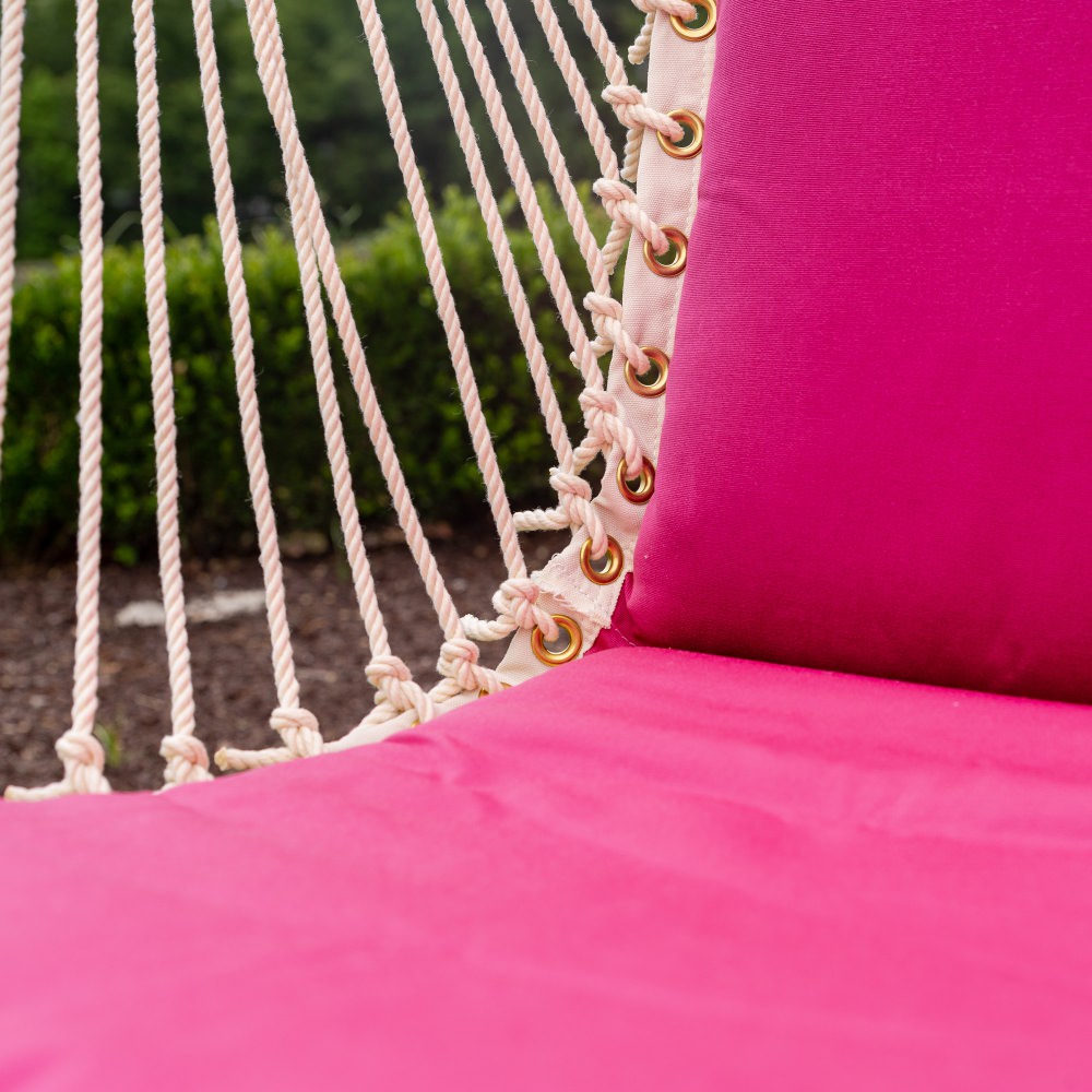 Sunbrella Single Cushion Swing - Hot Pink