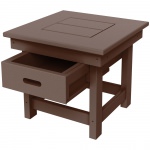 Durawood Deep Seating Side Table with Drawer