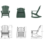 DURAWOOD® Poly Sunrise Adirondack Rocker