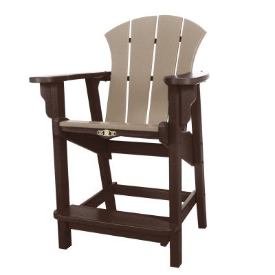 Sunrise Counter Height Chocolate and Weatherwood Durawood Chair