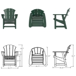 DURAWOOD® Poly Sunrise Conversation Chair