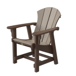 DURAWOOD® Sunrise Conversation Chair - Chocolate and Weatherwood