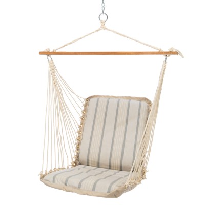 Sunbrella Cushioned Single Swing - Cove Pebble