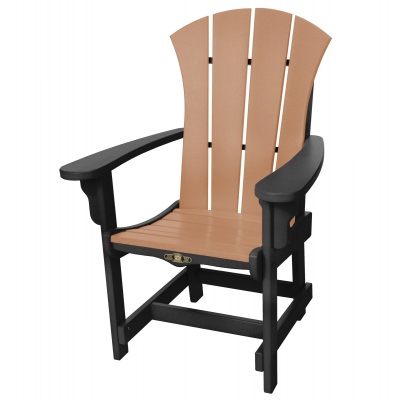 Sunrise Dining Black and Cedar Durawood Chair with Arms