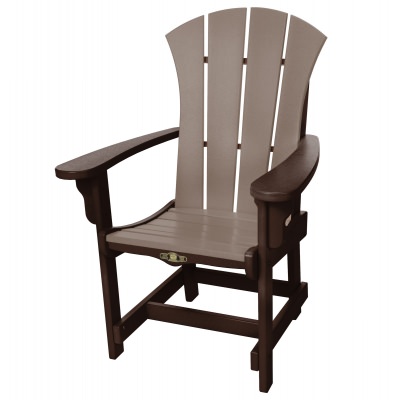 Sunrise Dining Chocolate and Weatherwood Durawood Chair with Arms