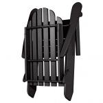DURAWOOD® Essentials Folding Adirondack Chair - Black