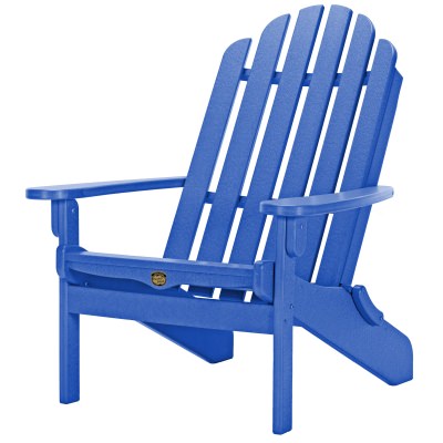 Essentials Folding Blue Durawood Adirondack Chair