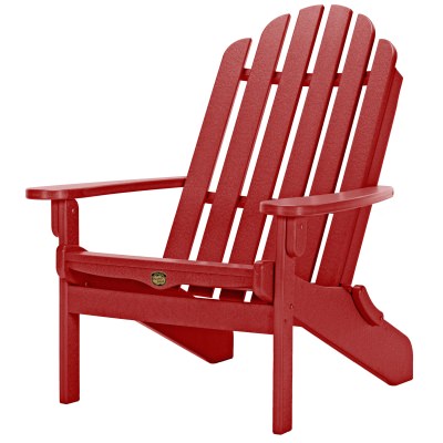 Essentials Folding Red Durawood Adirondack Chair