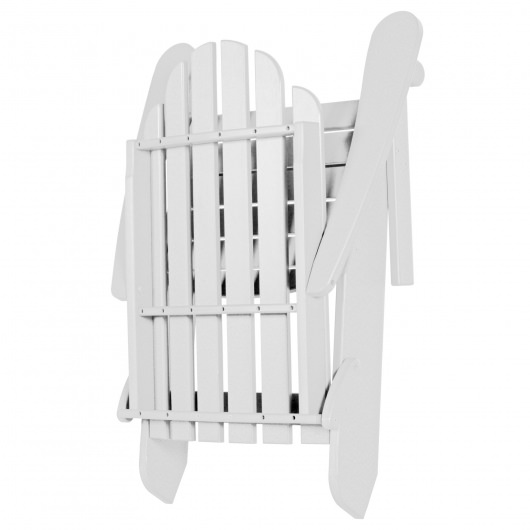 DURAWOOD® Essentials Folding Adirondack Chair - White