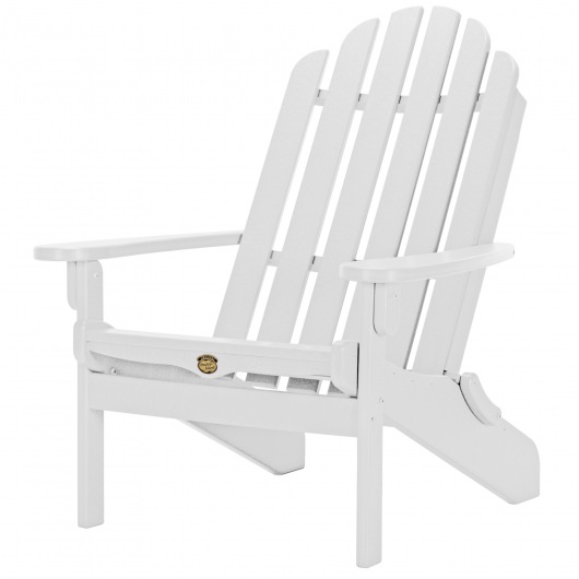 DURAWOOD® Essentials Folding Adirondack Chair - White