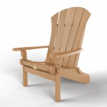 DURAWOOD® Poly Sunrise Adirondack Folding Chair - Cedar
