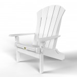 DURAWOOD® Poly Sunrise Adirondack Folding Chair - White