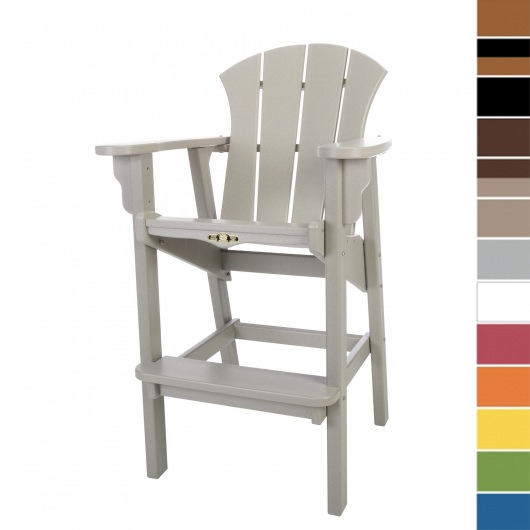 DURAWOOD®Sunrise Bar Height Dining Gray Chair