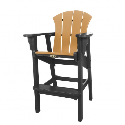 DURAWOOD® Sunrise Bar Height Dining Chair - Black and Cedar
