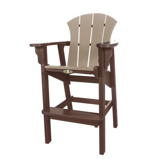DURAWOOD® Sunrise Bar Height Dining Chocolate and Weatherwood Chair