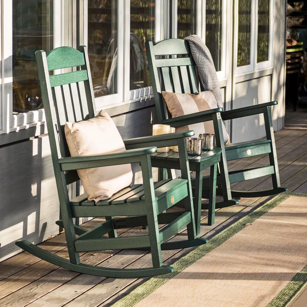 DURAWOOD® Poly 3 Piece Vertical Porch Rocker Set