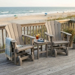 DURAWOOD® Poly 3 Piece Sunrise Glider and Side Table Set