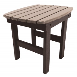 Chocolate and Weatherwood Durawood Side Table