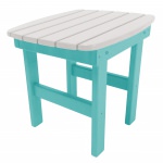 Turquoise and White Classic Adirondack Side Table