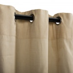 Sunbrella Sheer Illusion Honey Outdoor Curtain with Grommet Top