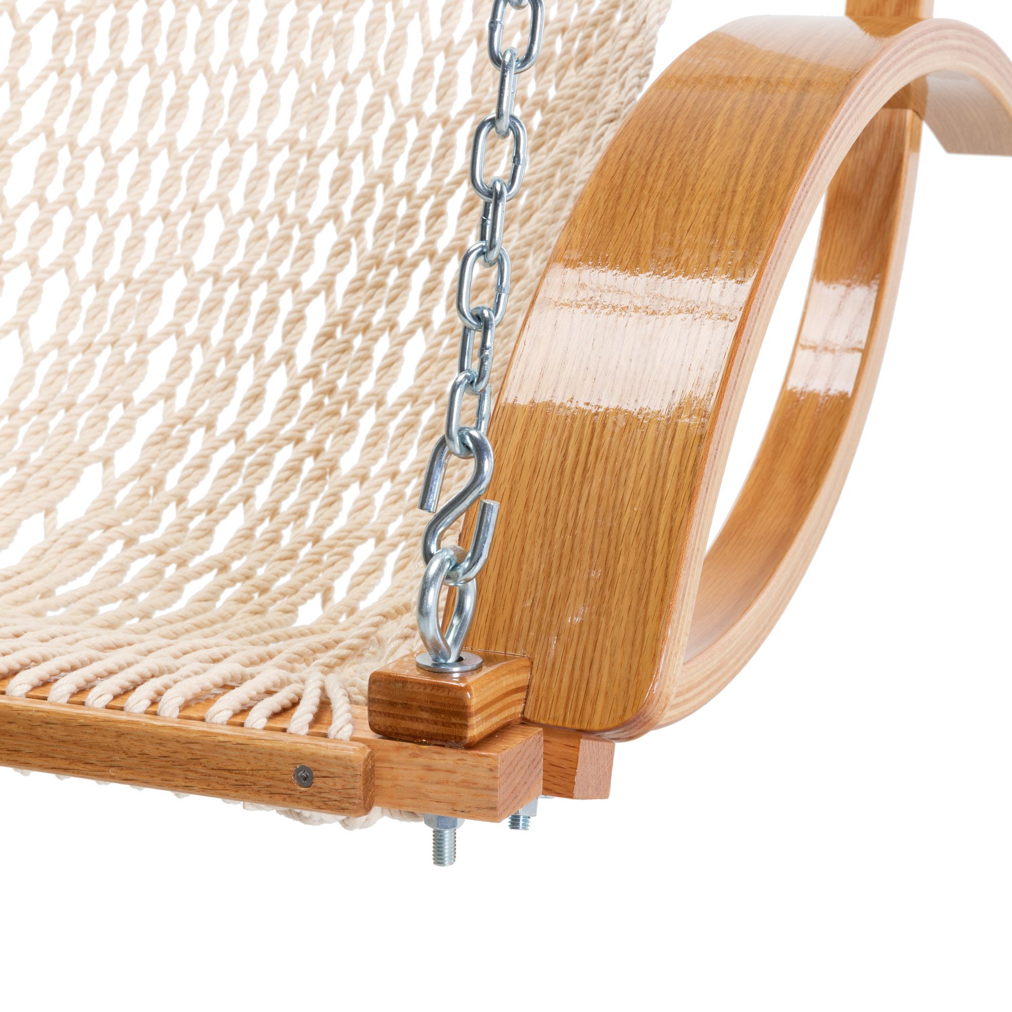 Double Duracord Rope Curved Arm Swing - White, SW-OPWH