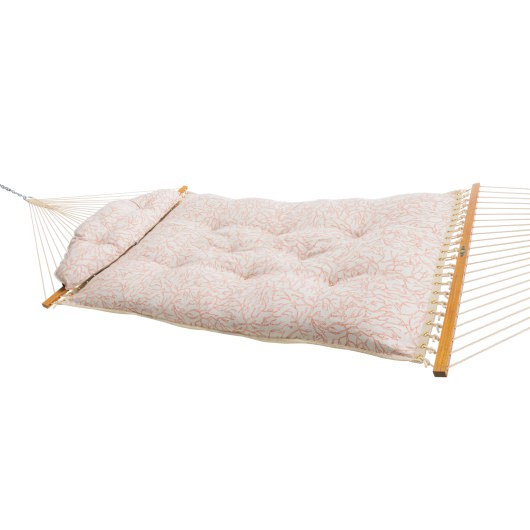Large Bella Dura Tufted Hammock with Detachable Pillow - Atoll Persimmon