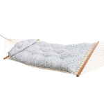 Tufted Hammock with ROMAN ARC® 7-Ply Deluxe 15 ft. Cypress Wood Hammock Stand