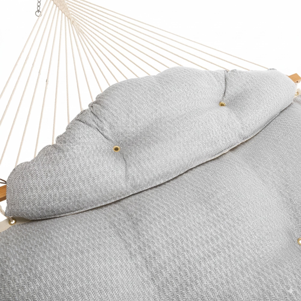Large Bella Dura Tufted Hammock with Detachable Pillow - Festoon Pewter
