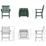 DURAWOOD® Poly Vertical Dining Chair With Arms