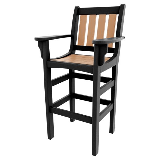 DURAWOOD® Vertical Bar Height Chair with Arms