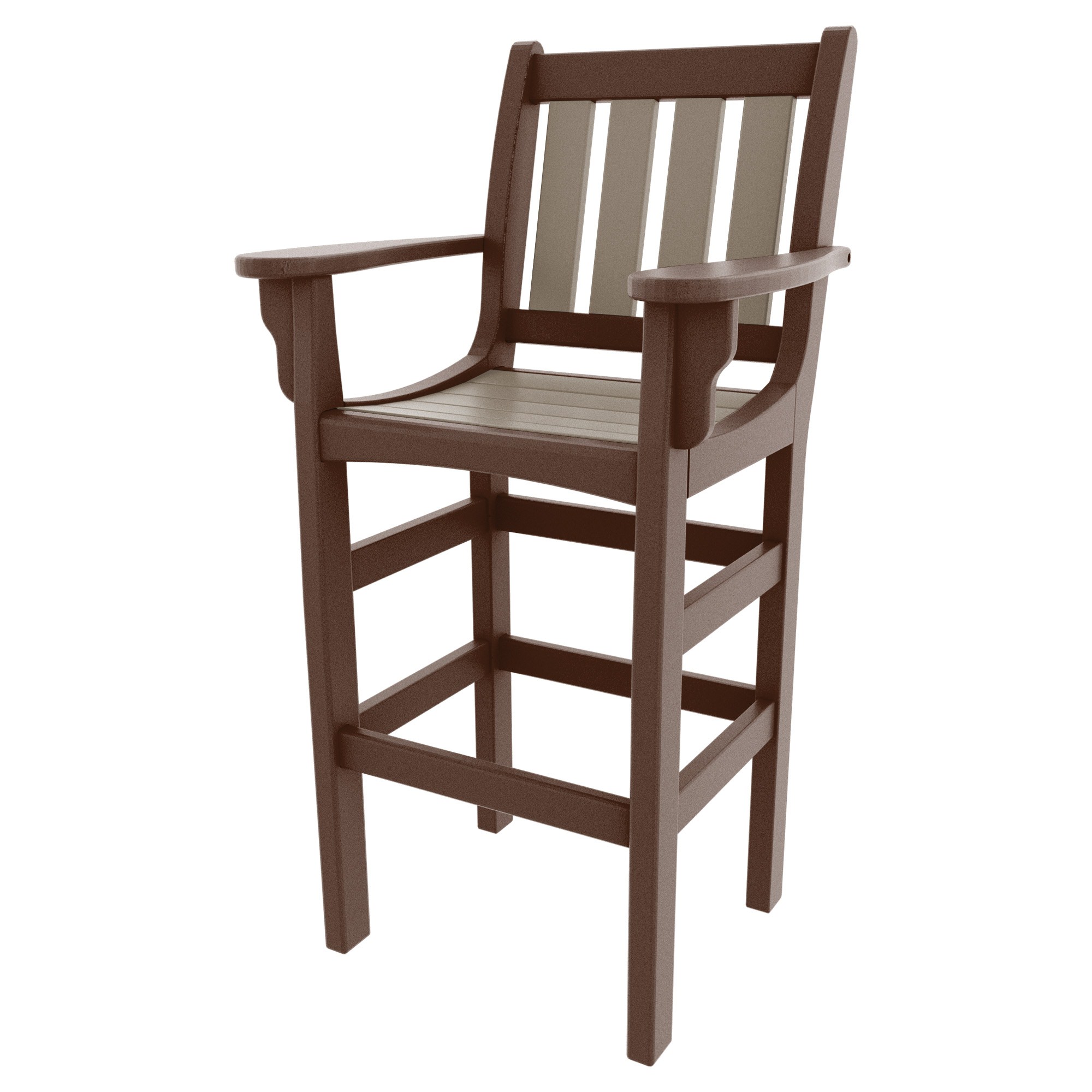 DURAWOOD® Vertical Bar Height Chair with Arm | VHDCA1-K | Pawleys
