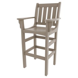 DURAWOOD® Poly Vertical Bar Height Chair with Arms