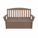 DURAWOOD® Poly Heritage Woodgrain Stowaway Bench