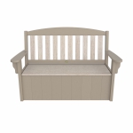 DURAWOOD® Poly Heritage Woodgrain Stowaway Bench