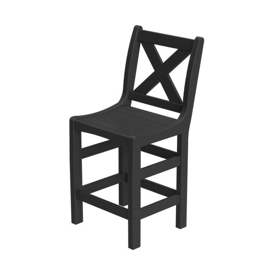 DURAWOOD® Poly Cross Back Counter Height Chair