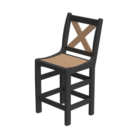 DURAWOOD® Poly Cross Back Counter Height Chair