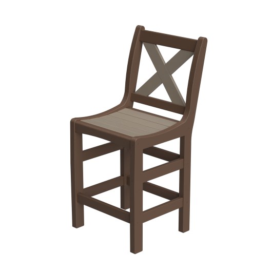 DURAWOOD® Poly Cross Back Counter Height Chair