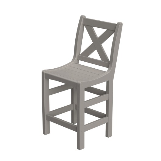 DURAWOOD® Poly Cross Back Counter Height Chair