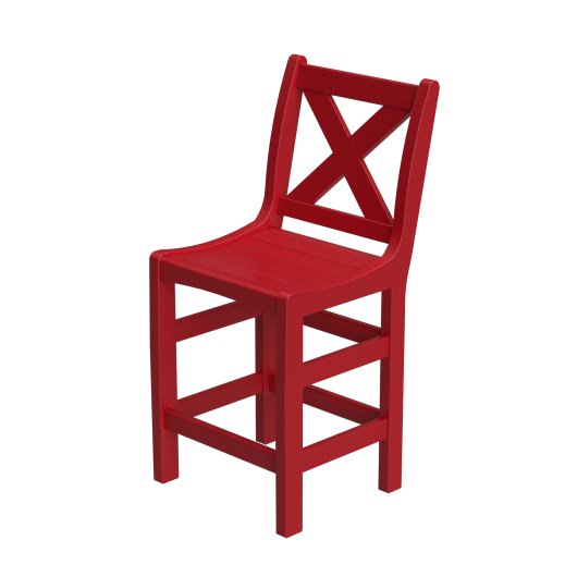 DURAWOOD® Poly Cross Back Counter Height Chair