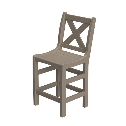 DURAWOOD® Poly Cross Back Counter Height Chair